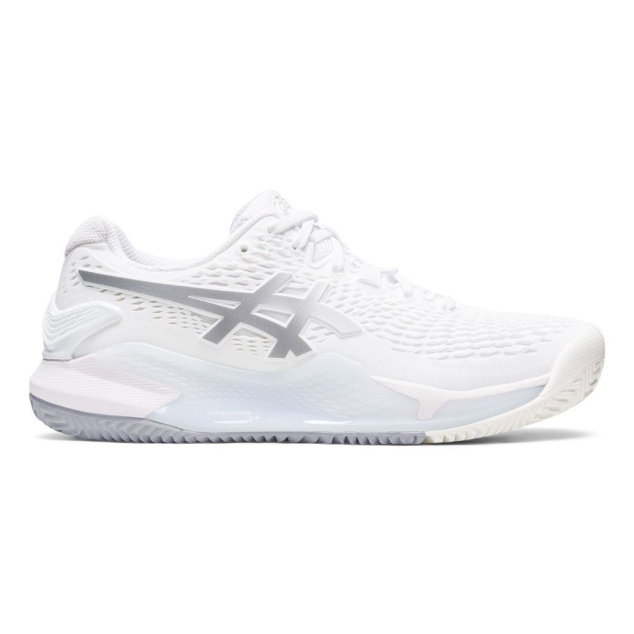 Tennisschoenen ASICS | Gel-Resolution 9 Gravelschoen Dames Wit, Zilver