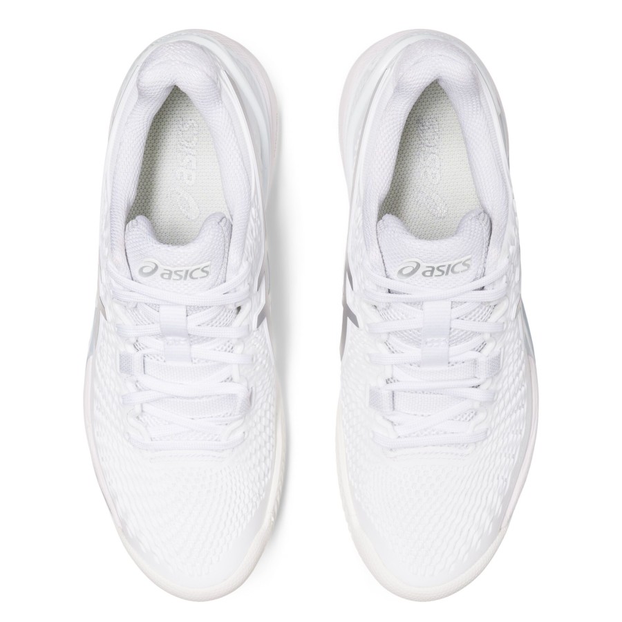 Tennisschoenen ASICS | Gel-Resolution 9 Gravelschoen Dames Wit, Zilver
