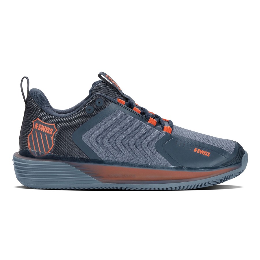 Tennisschoenen K-Swiss | Ultrashot 3 Gravelschoen Heren Blaugrau, Oranje