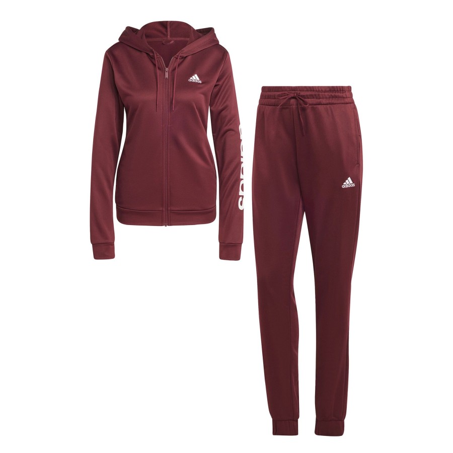 Tenniskleding adidas | Linear Trainingspak Dames Rood