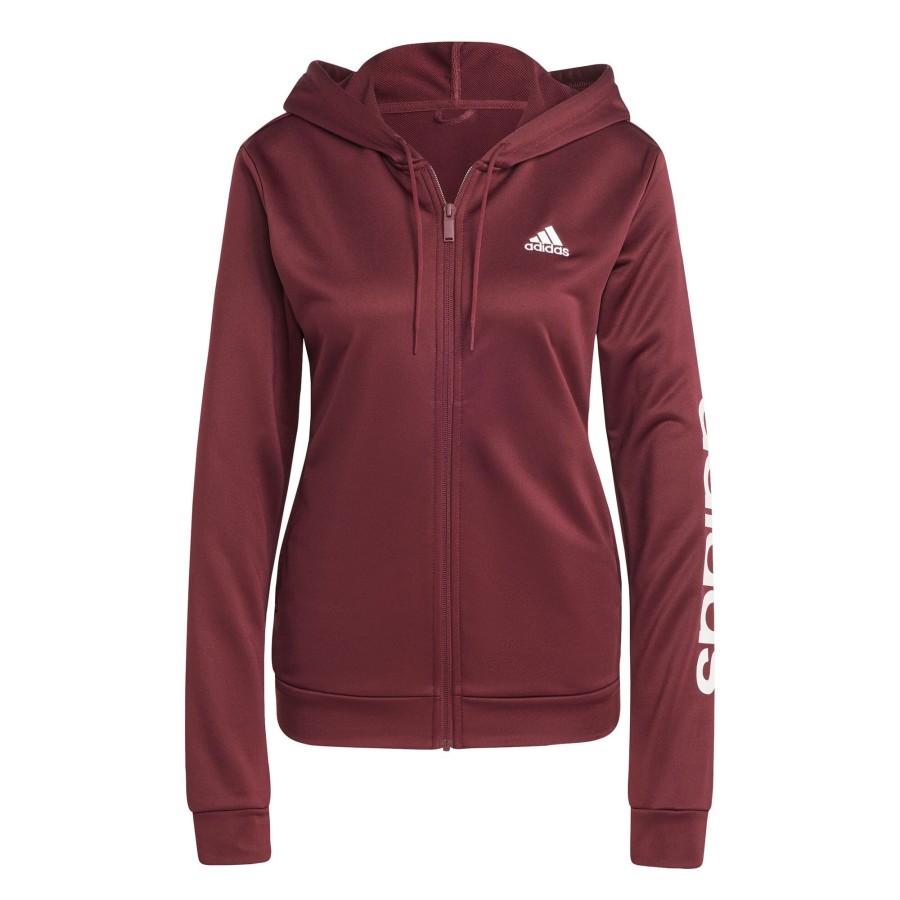 Tenniskleding adidas | Linear Trainingspak Dames Rood