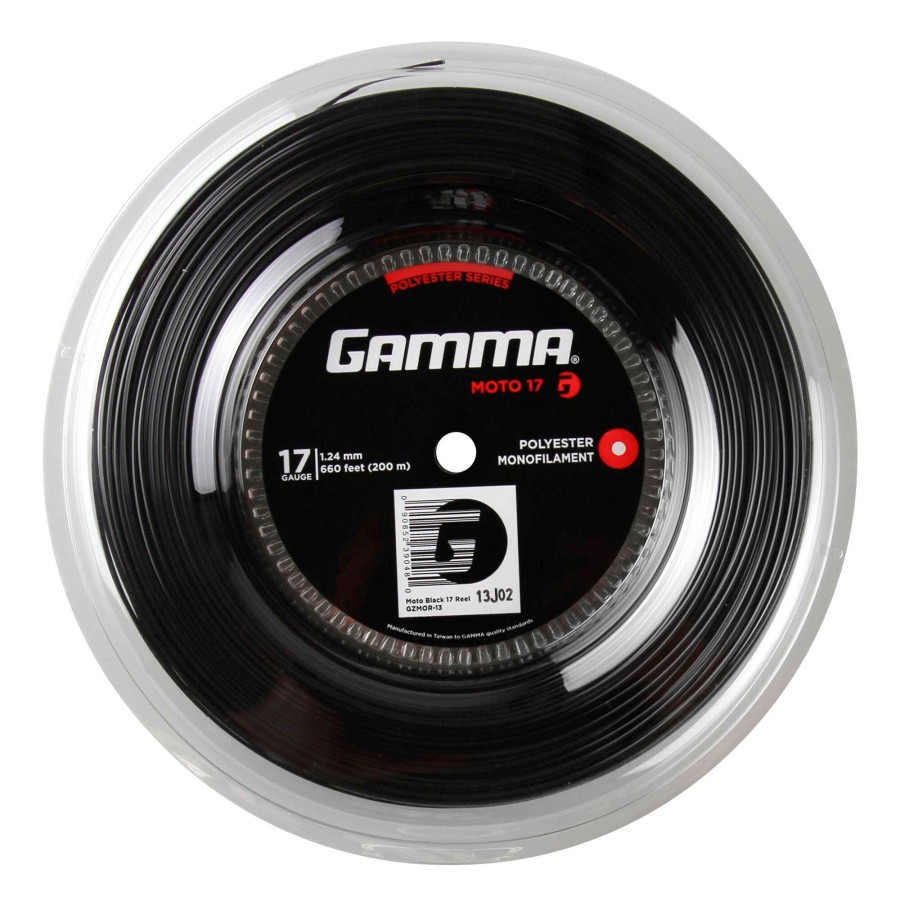 Tennissnaren Gamma | Moto Rol Snaren 200M Zwart