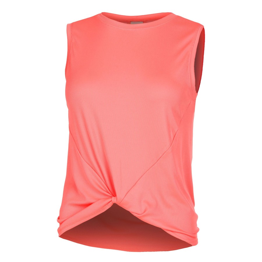 Tenniskleding Lucky in Love | Twist Front Tanktop Dames Koraal