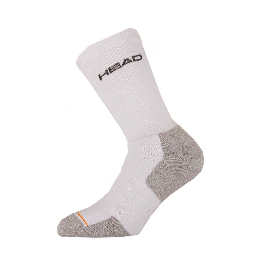 Tenniskleding HEAD | Socks Tennis Crew Athletes Tennissokken Wit, Lichtgrijs