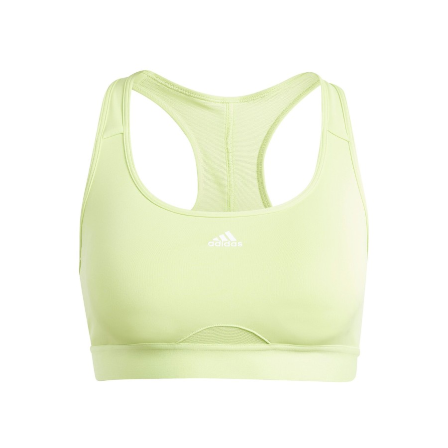 Tenniskleding adidas | Power Ms Pullim Sport-Bh Dames Limoen