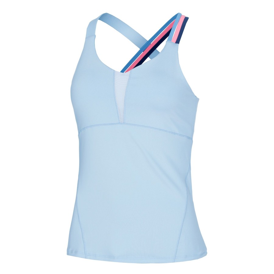 Tenniskleding Lucky in Love | Triple Strap With Bra Tanktop Dames Lichtblauw, Veelkleurig