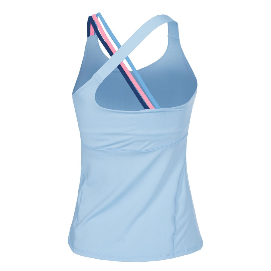 Tenniskleding Lucky in Love | Triple Strap With Bra Tanktop Dames Lichtblauw, Veelkleurig