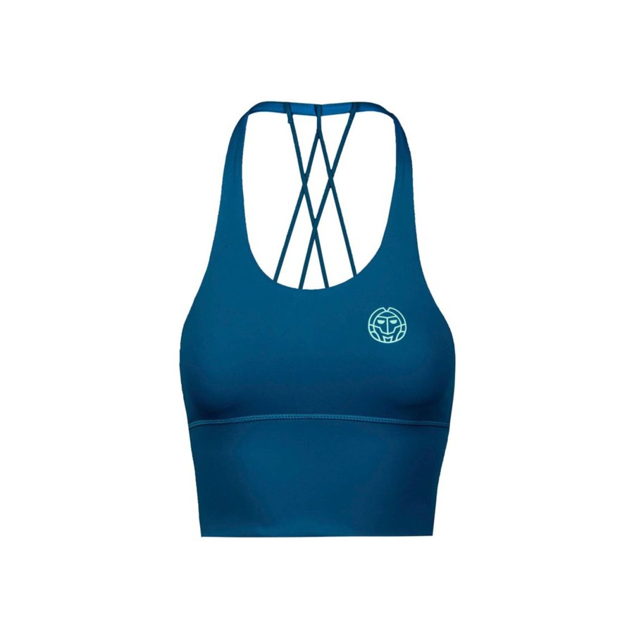 Tenniskleding BIDI BADU | Pecprotect Move Sport-Bh Dames Petrolblauw