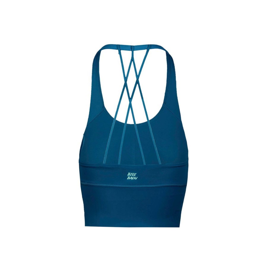 Tenniskleding BIDI BADU | Pecprotect Move Sport-Bh Dames Petrolblauw