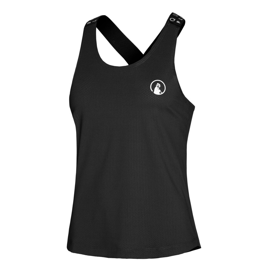 Tenniskleding Quiet Please | Serve & Volley Tanktop Dames Zwart