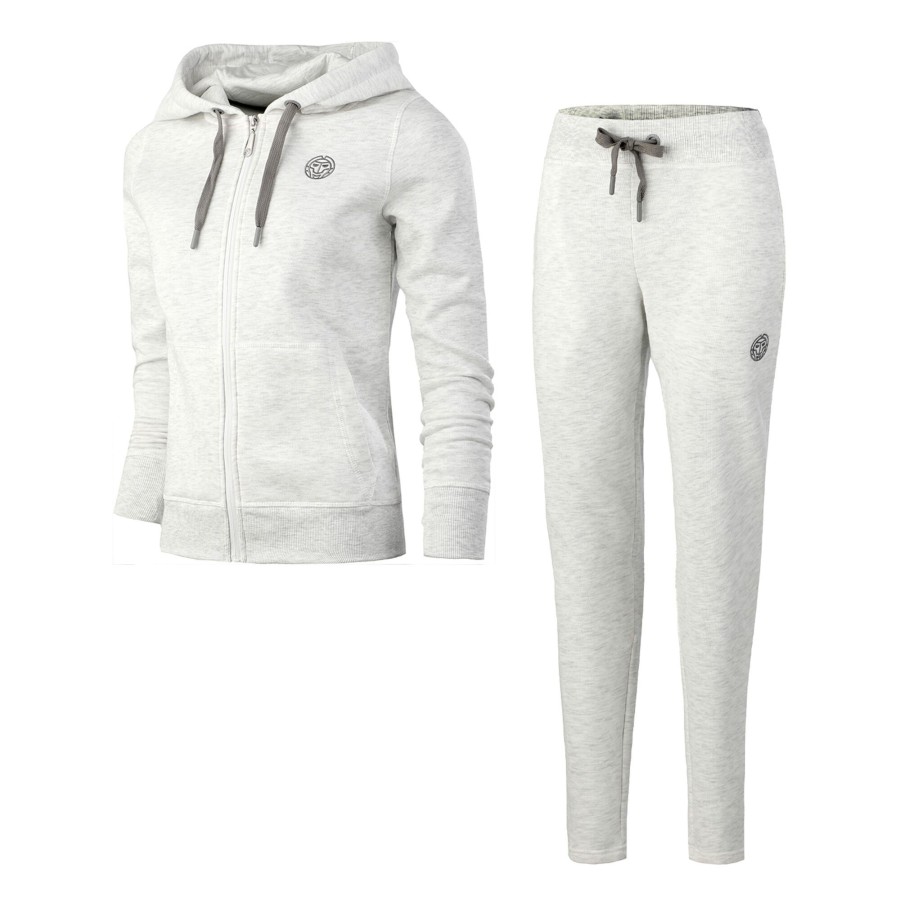 Tenniskleding BIDI BADU | Dalila Basic Tracksuit Trainingspak Dames Creme