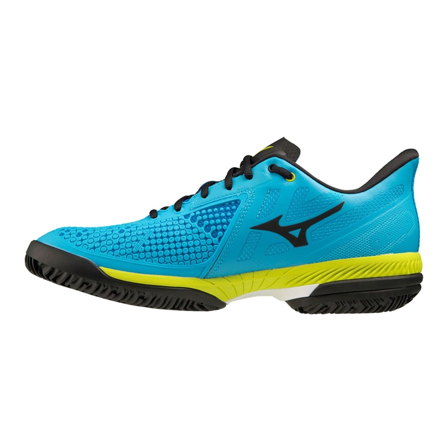 Tennisschoenen Mizuno | Wave Exceed Tour 5 Gravelschoen Heren Zwart, Neongeel