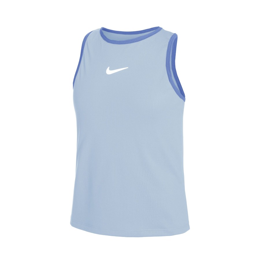Tenniskleding Nike | Dri-Fit Court Dimension Tanktop Meisjes Lichtblauw, Blauw