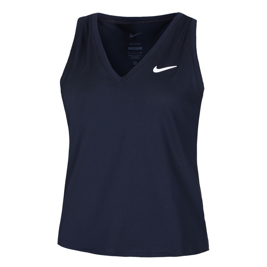 Tenniskleding Nike | Court Victory Tanktop Dames Donkerblauw
