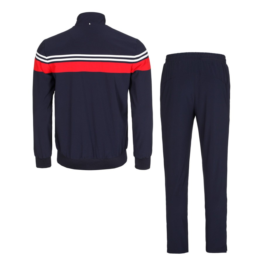 Tenniskleding Fila | Bruno Trainingspak Heren Donkerblauw, Rood