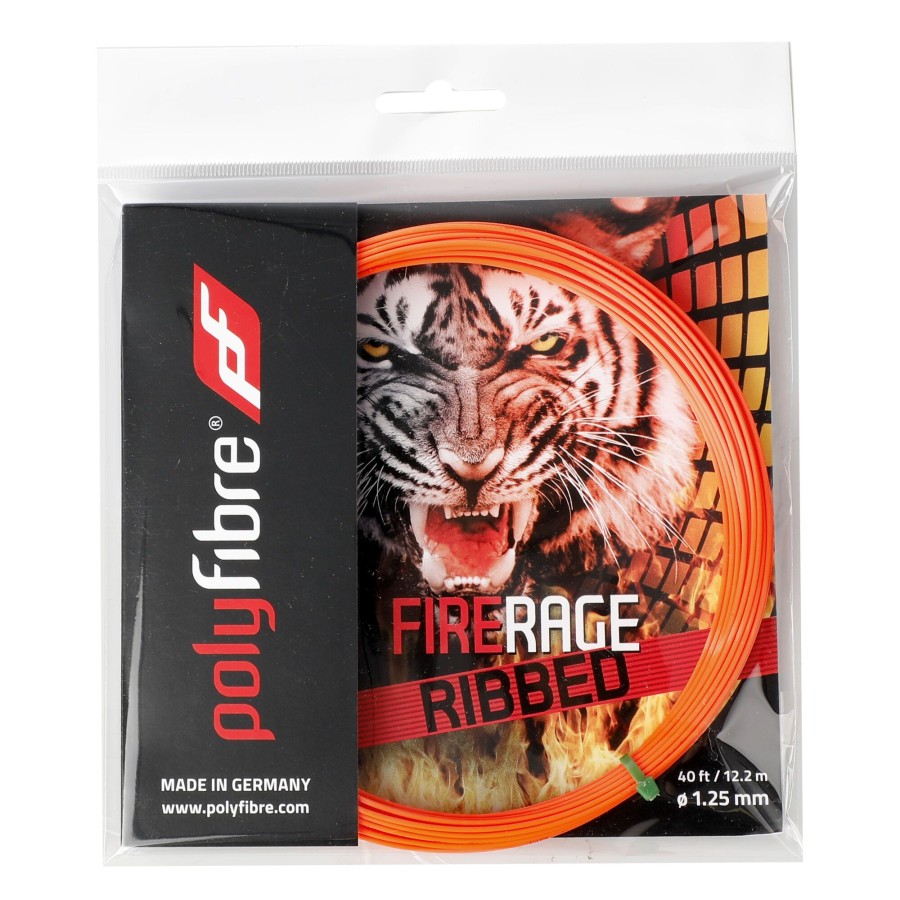 Tennissnaren Polyfibre | Firerage Ribbed 12M Set Snaren
