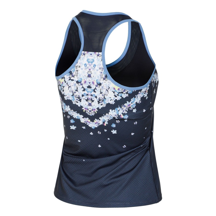 Tenniskleding Lucky in Love | Forget Me Not With Bra Tanktop Dames Donkerblauw, Wit