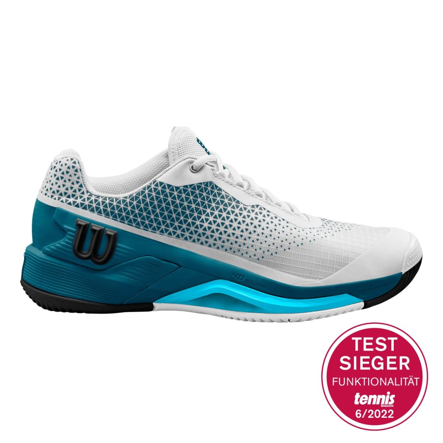 Tennisschoenen Wilson | Rush Pro 4.0 Gravelschoen Heren Wit, Blauw