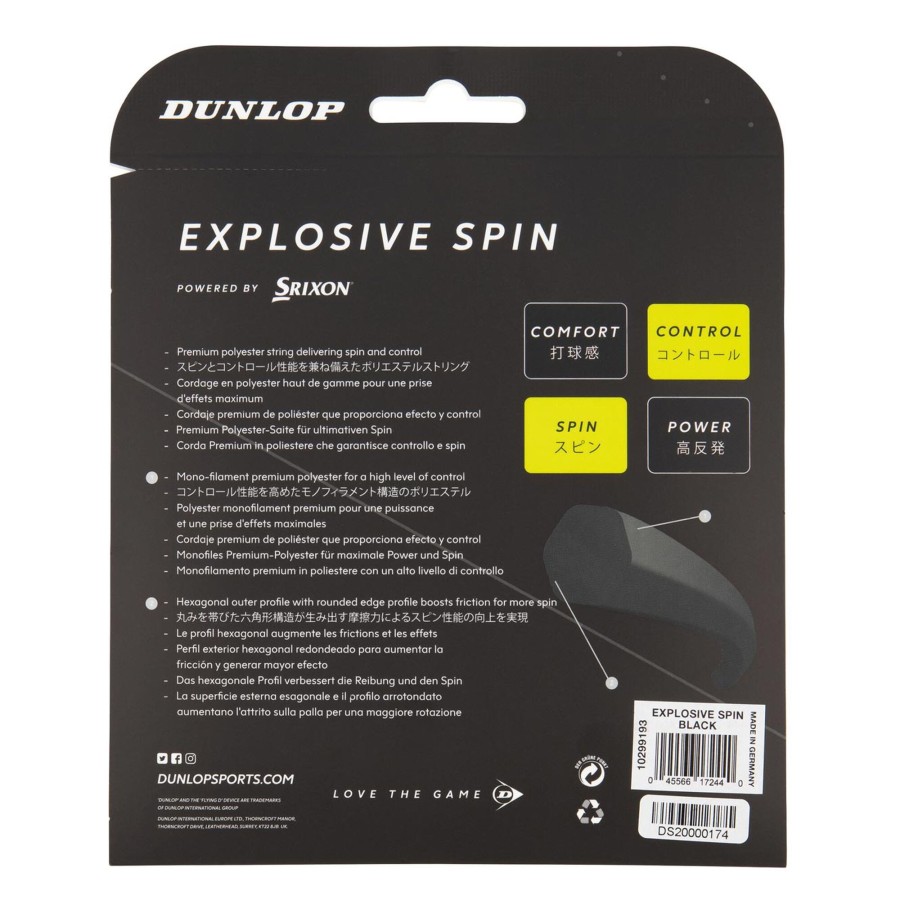 Tennissnaren Dunlop | Explosive Spin Set Snaren 12M