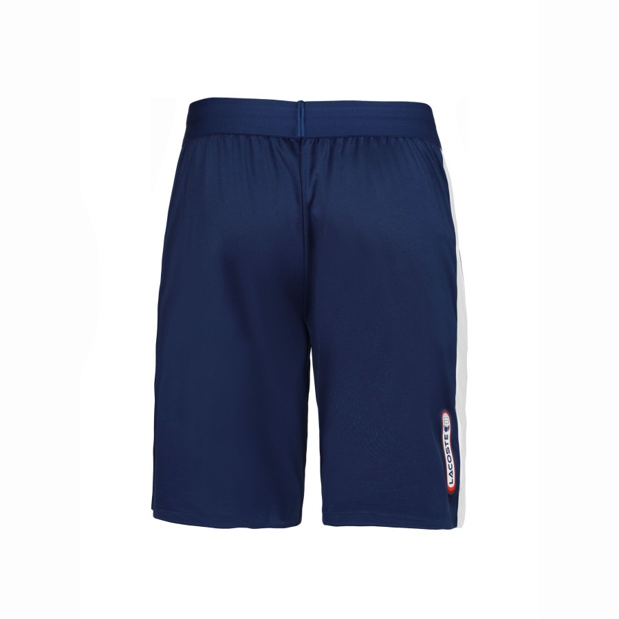 Tenniskleding Lacoste | Shorts Heren Donkerblauw, Wit