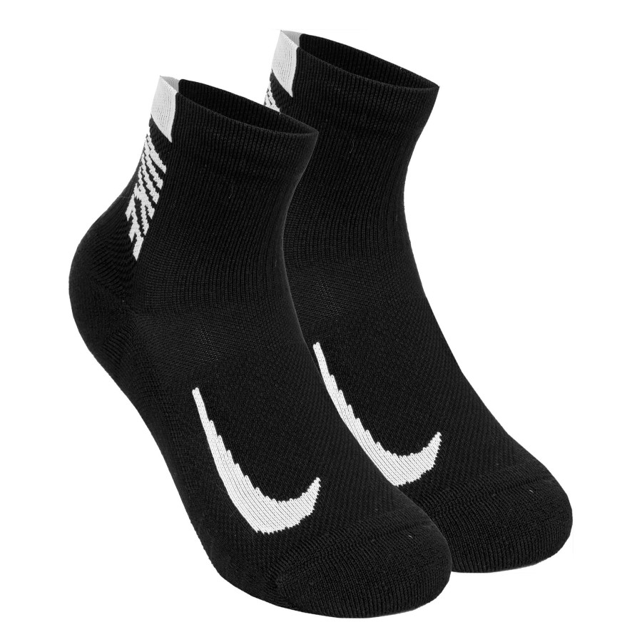 Tenniskleding Nike | Multiplier Sportsokken Verpakking 2 Stuks Zwart, Wit