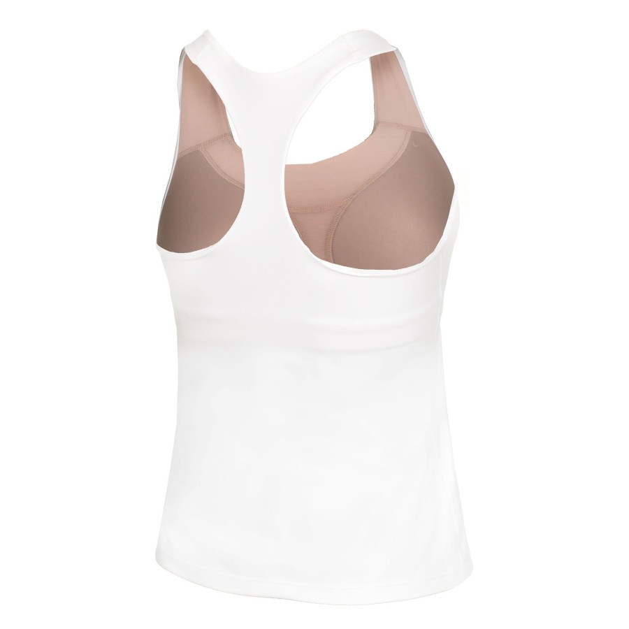 Tenniskleding Nike | Dri-Fit Swoosh Bra Tanktop Dames Wit