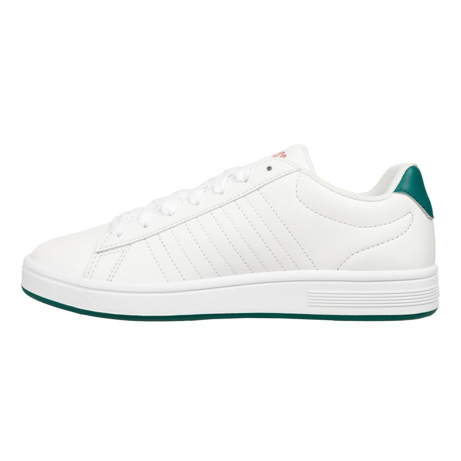 Tennisschoenen K-Swiss | Court Shield Vrijtijdsschoen Dames Wit, Donkergroen