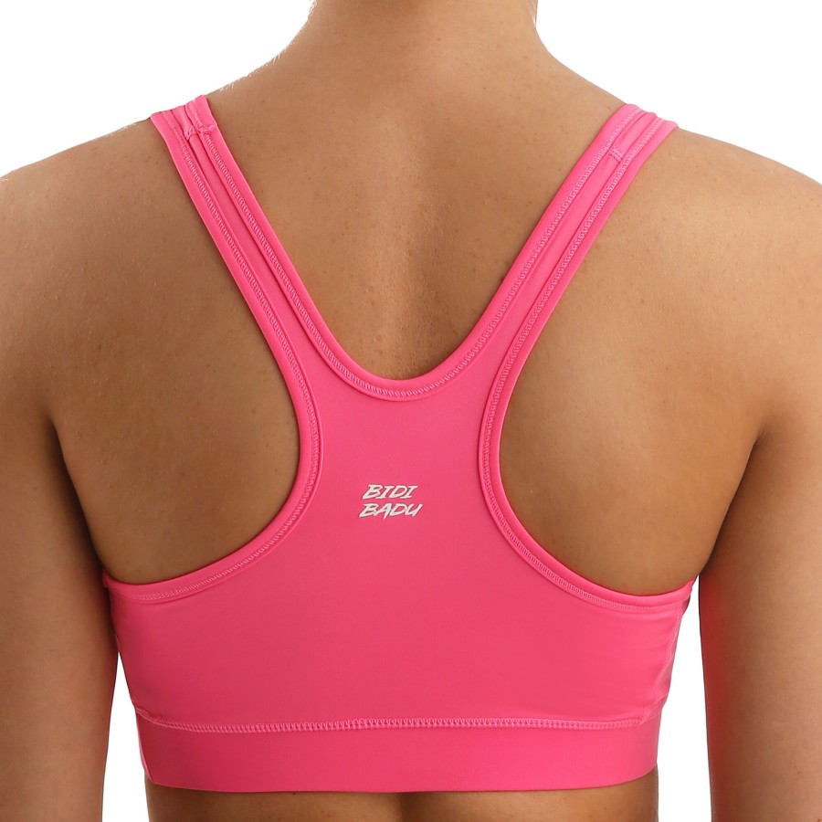 Tenniskleding BIDI BADU | Jude Tech Sport-Bh Dames Pink, Wit
