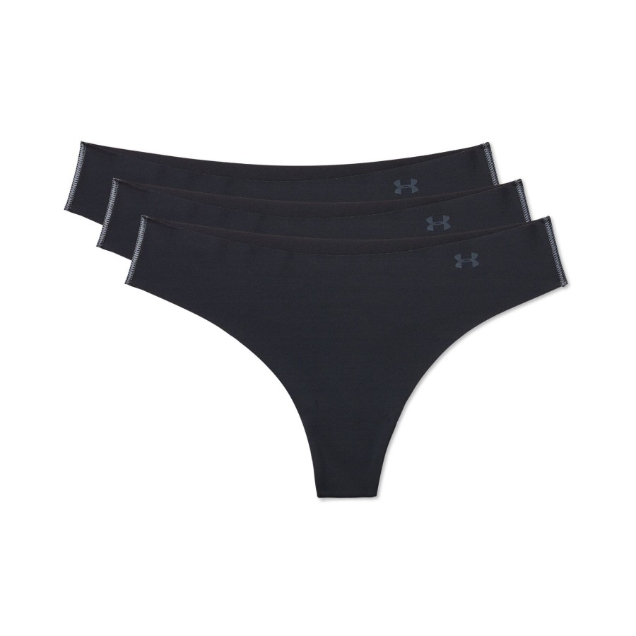 Tenniskleding Under Armour | Ps Thong String Verpakking 3 Stuks Dames Zwart, Donkergrijs
