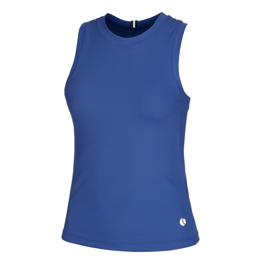 Tenniskleding Björn Borg | Ace Rib Pocket Tanktop Dames Blauw