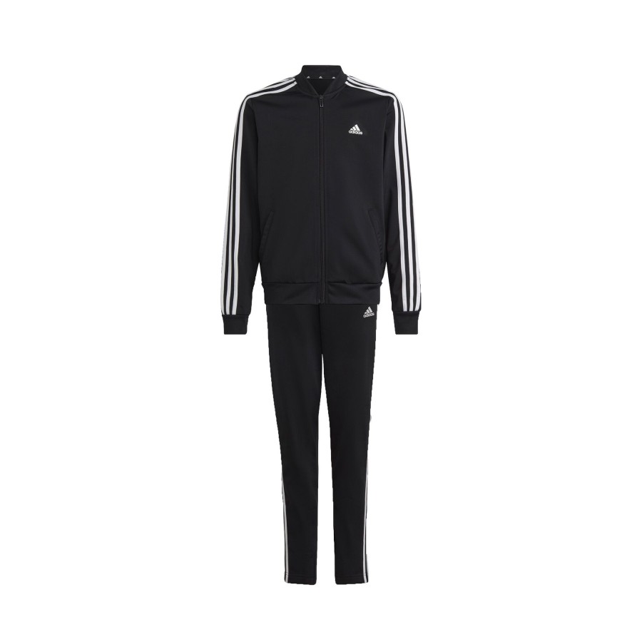 Tenniskleding adidas | Essentials 3-Stripes Tracksuit Trainingspak Meisjes Zwart, Wit