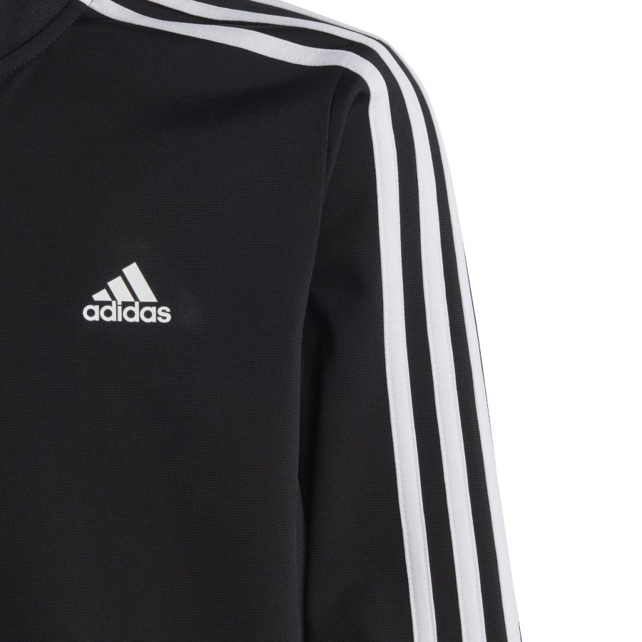 Tenniskleding adidas | Essentials 3-Stripes Tracksuit Trainingspak Meisjes Zwart, Wit