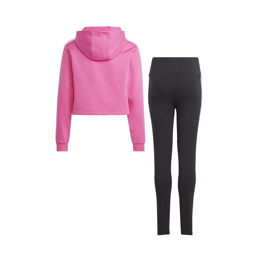 Tenniskleding adidas | 3 Stripes Tiberio Cropped Trainingspak Meisjes