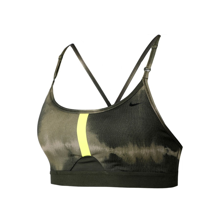 Tenniskleding Nike | Dri-Fit Indy Dye All Over Print Sport-Bh Dames
