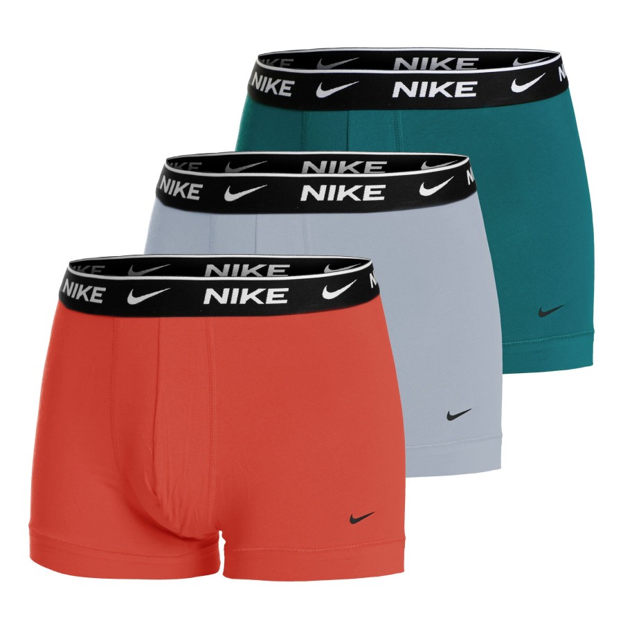 Tenniskleding Nike | Everyday Cotton Stretch Trunk Boxershort Verpakking 3 Stuks Heren Veelkleurig