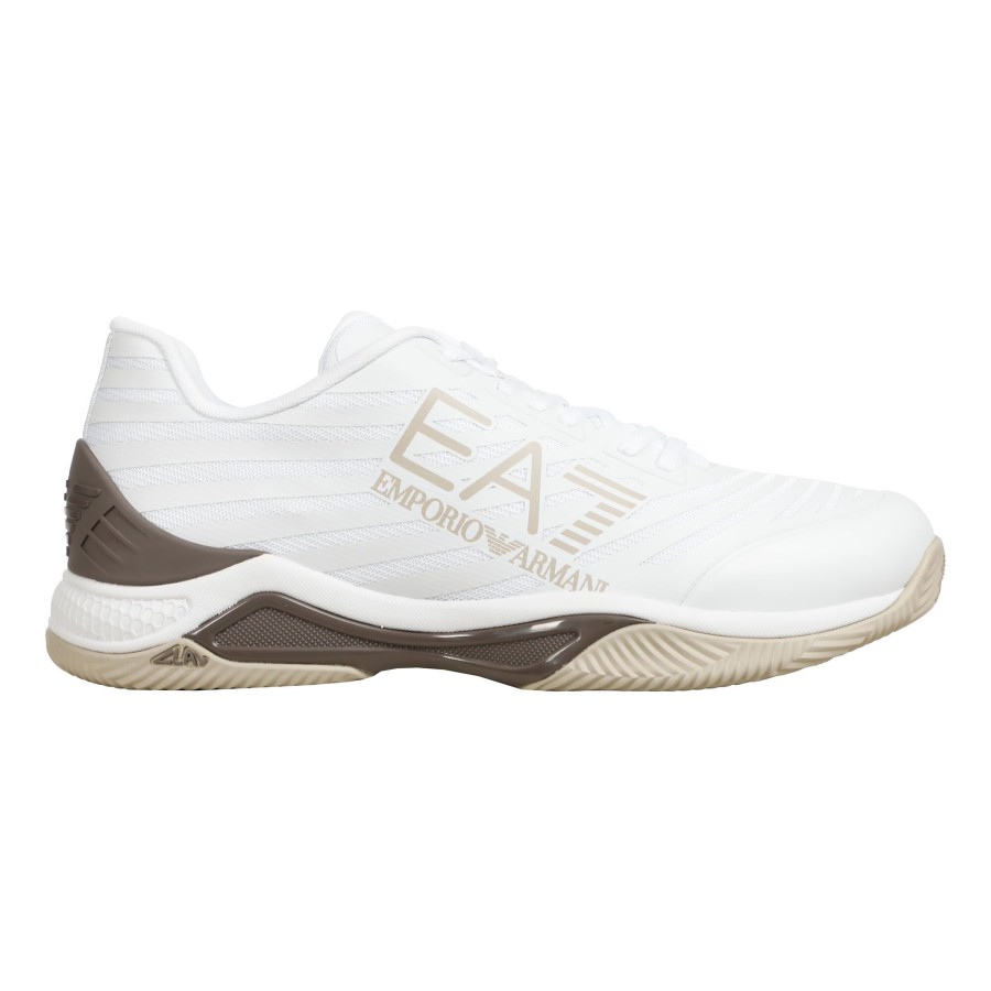 Tennisschoenen EA7 | Tech Gravelschoen Heren Wit, Olijf