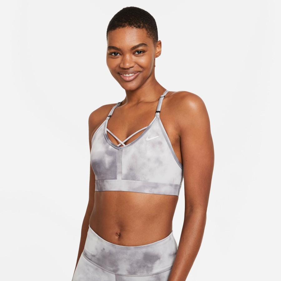 Tenniskleding Nike | Indy Icon Clash Sport-Bh Dames Grijs, Wit