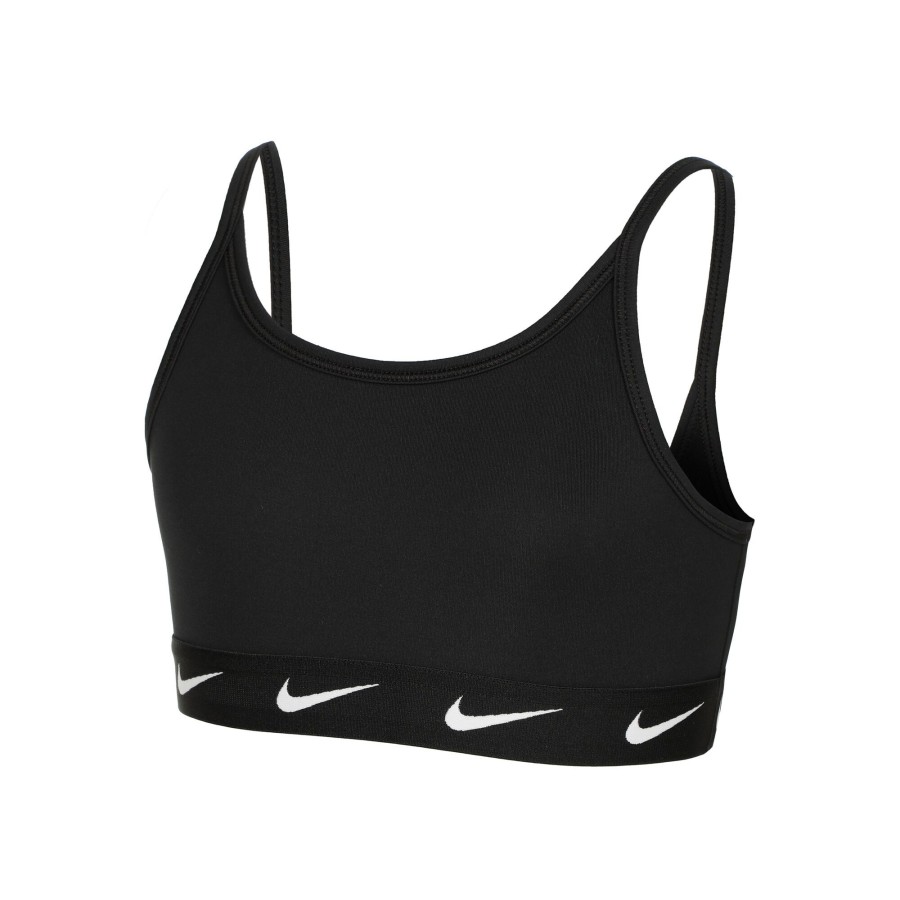 Tenniskleding Nike | Dri-Fit Big Kids Sport-Bh Meisjes Zwart