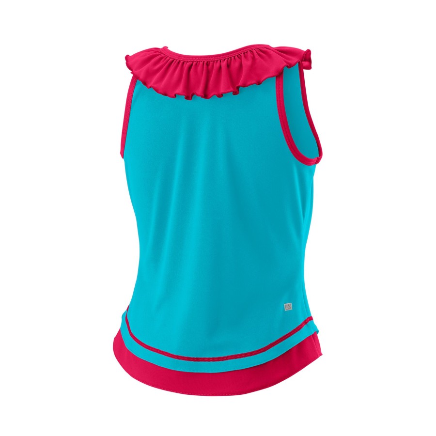 Tenniskleding Wilson | Competition Ii Tanktop Meisjes Blauw, Pink