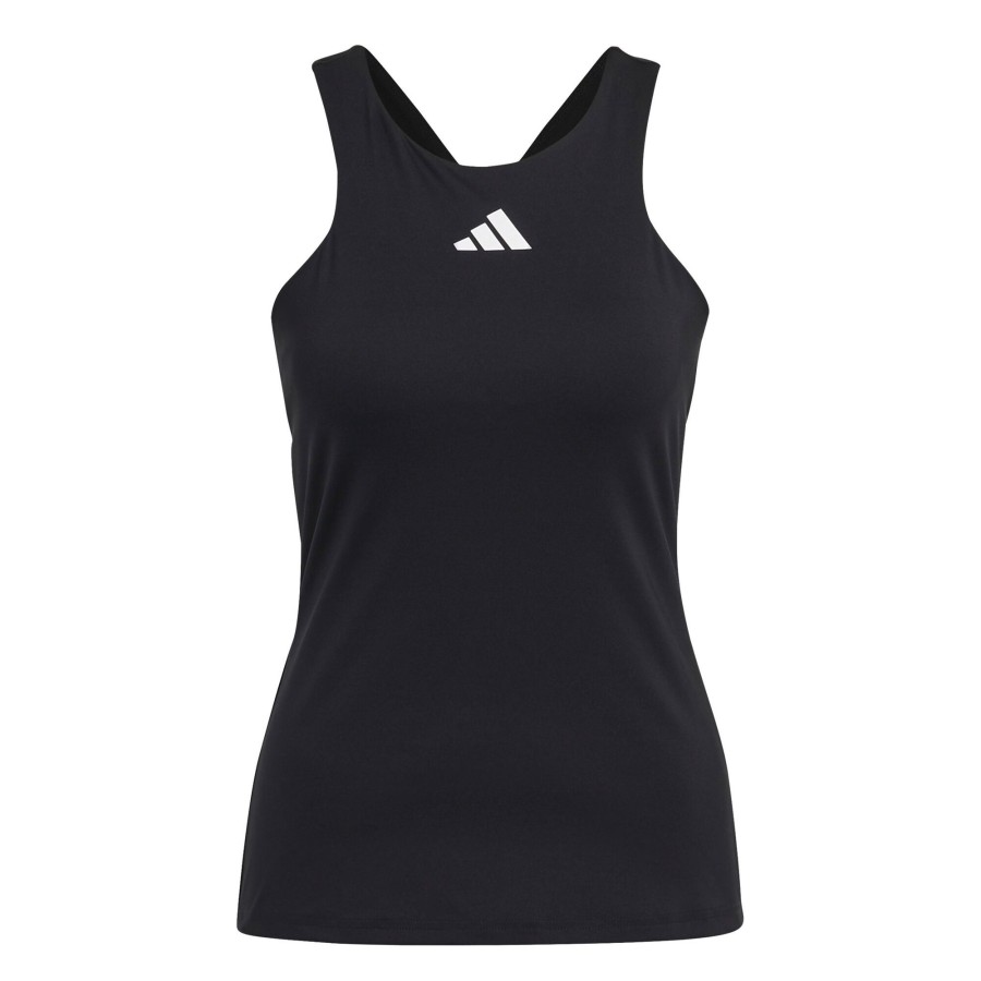 Tenniskleding adidas | Y- Tanktop Dames Zwart