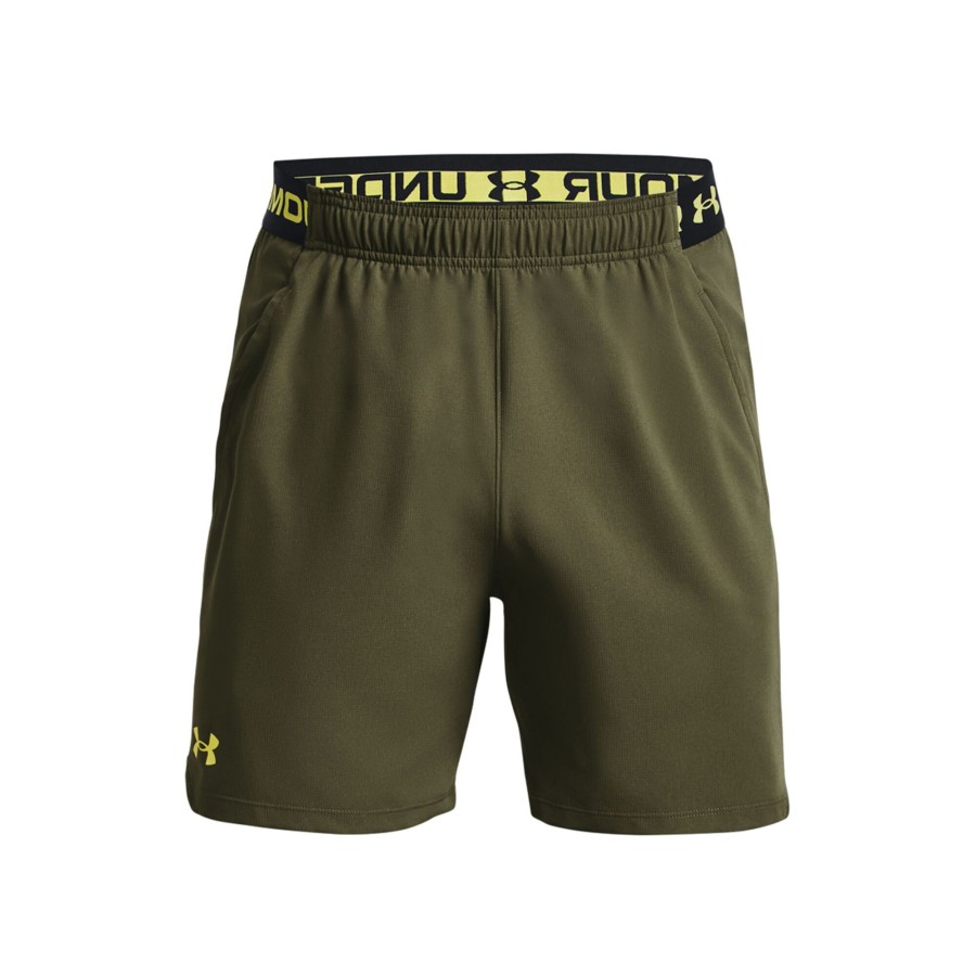 Tenniskleding Under Armour | Vansih Woven 6In Shorts Heren Donkergroen