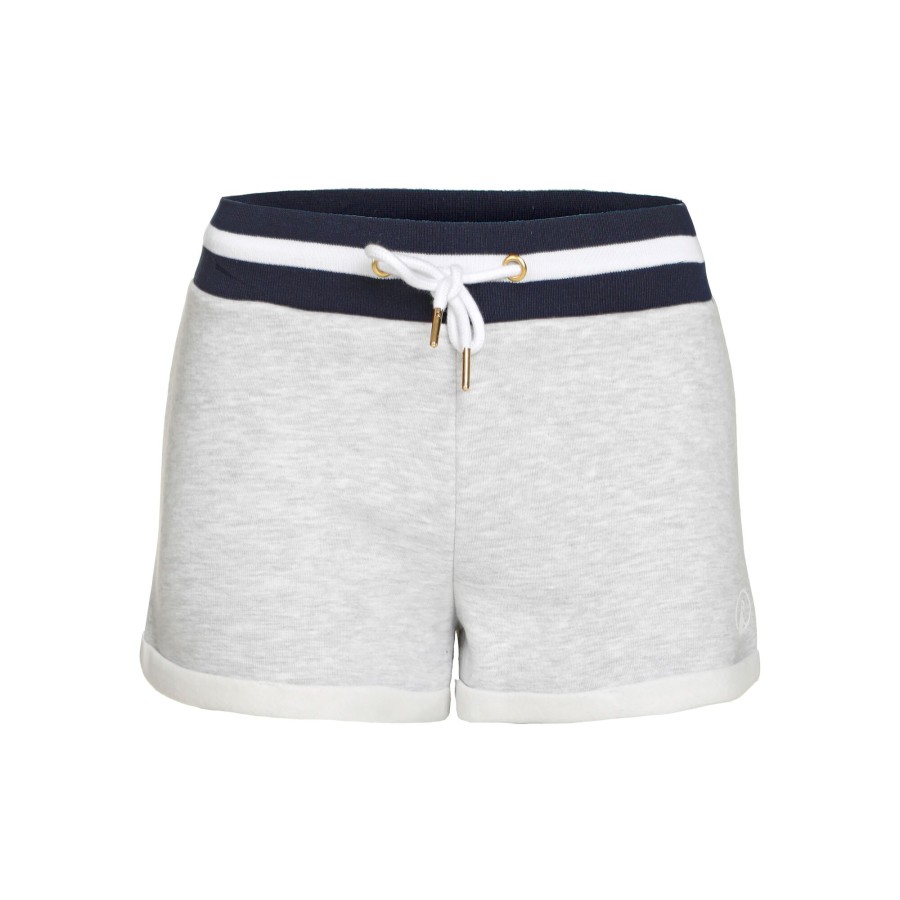 Tenniskleding Quiet Please | Basic Shorts Dames Lichtgrijs, Donkerblauw