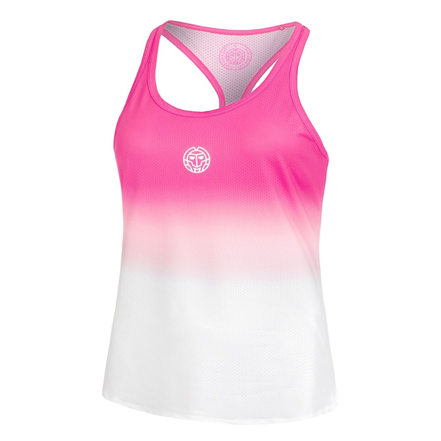 Tenniskleding BIDI BADU | Crew Gradiant Tanktop Dames Pink, Wit