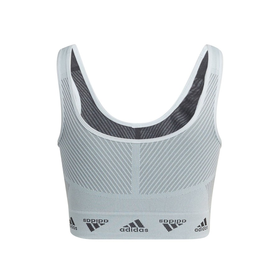 Tenniskleding adidas | Aeroknit Sport-Bh Dames Blauw
