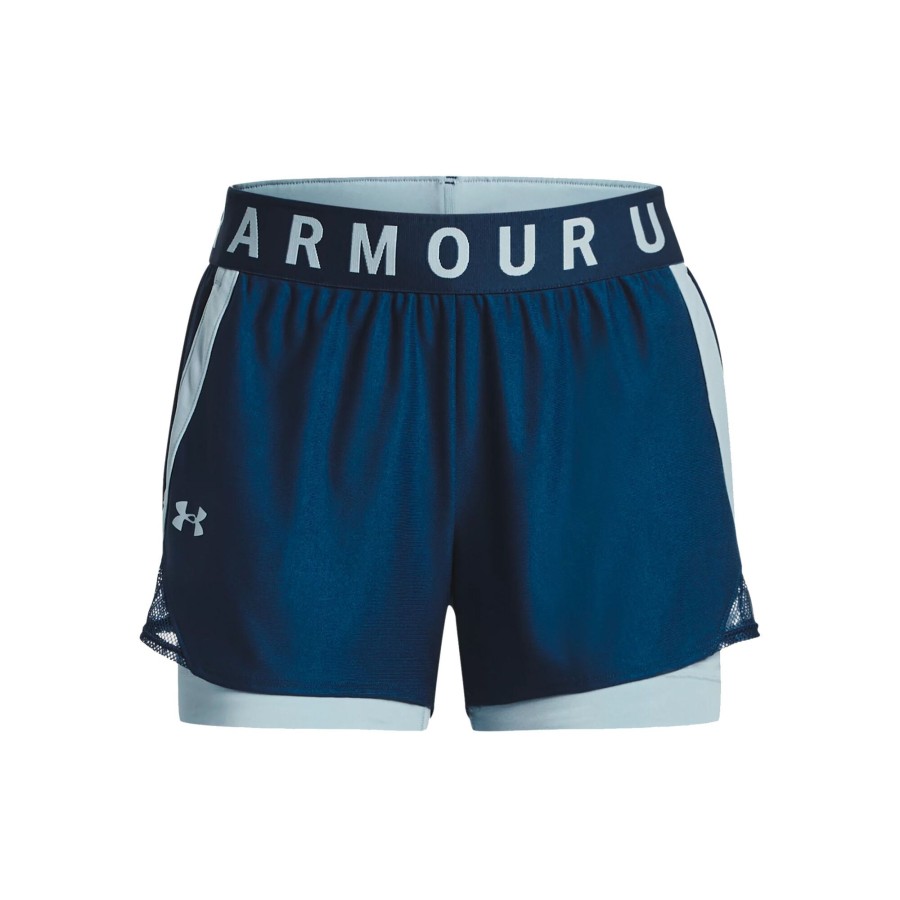 Tenniskleding Under Armour | Play Up 2In2 Shorts Dames Blauw, Mint