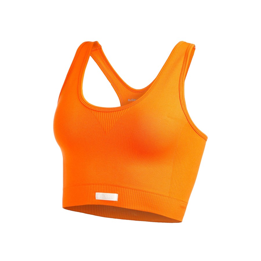 Tenniskleding Björn Borg | Low Seamless Sport-Bh Dames Oranje