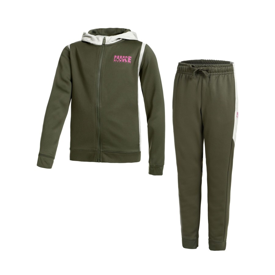 Tenniskleding Nike | New Sportswear Woven Ovly Trainingspak Jongens Olijf, Creme