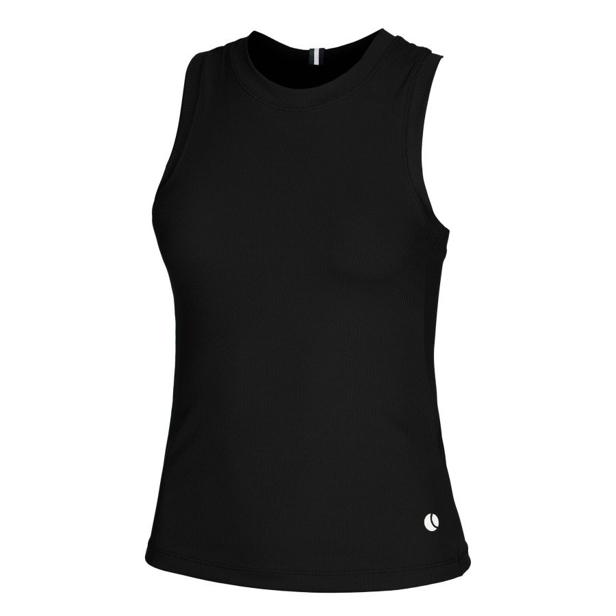 Tenniskleding Björn Borg | Ace Rib Pocket Tanktop Dames Zwart