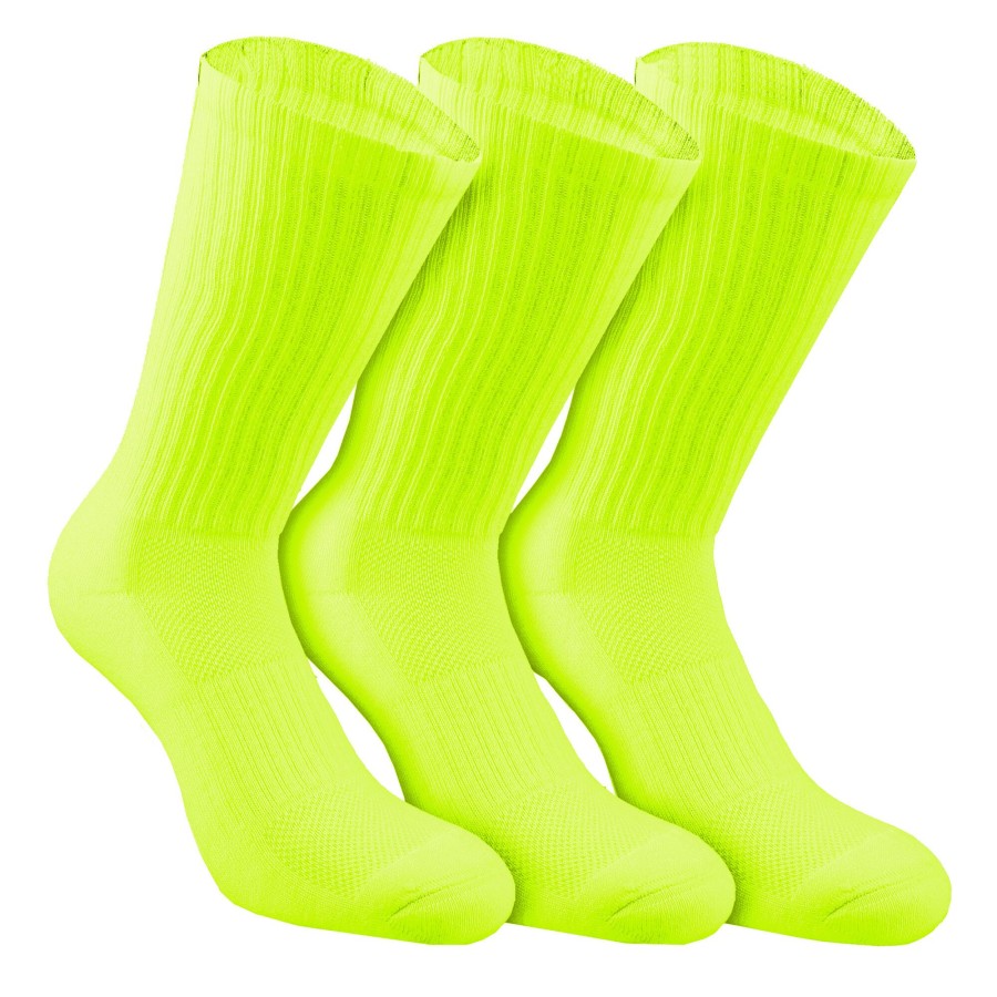 Tenniskleding Tennis-Point | Tennissokken Verpakking 3 Stuks Neongeel