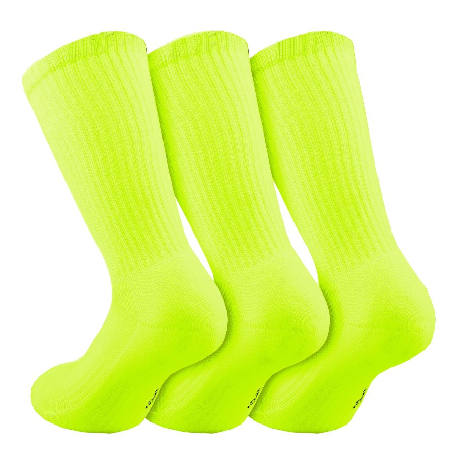 Tenniskleding Tennis-Point | Tennissokken Verpakking 3 Stuks Neongeel